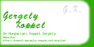 gergely koppel business card